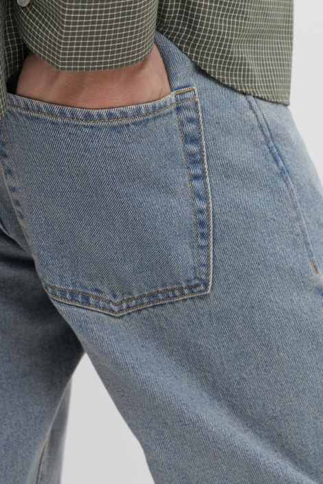 JJ Rebel blauwe heren jeans | Close up