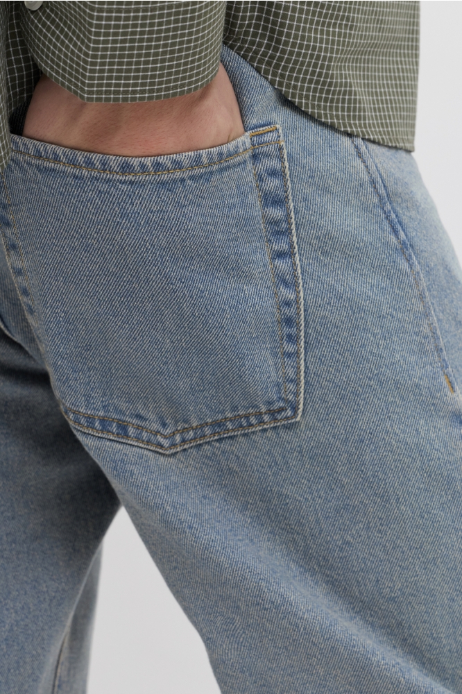 JJ Rebel blauwe heren jeans | Close up