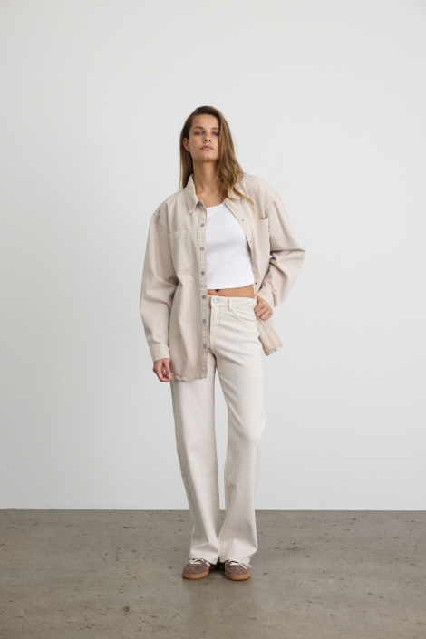 Noisy may beige dames jeans | Model