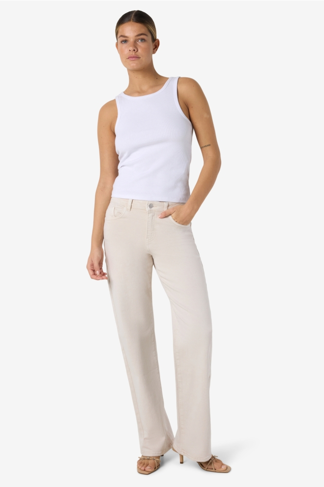 Noisy may beige dames jeans | Model