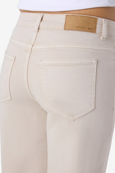 Noisy may beige dames jeans | Close up