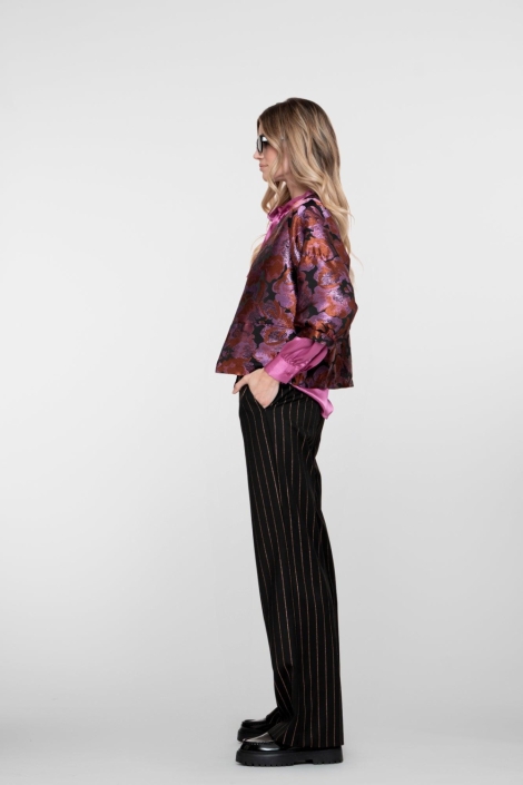 Geisha zwarte dames broek | Model zijaanzicht