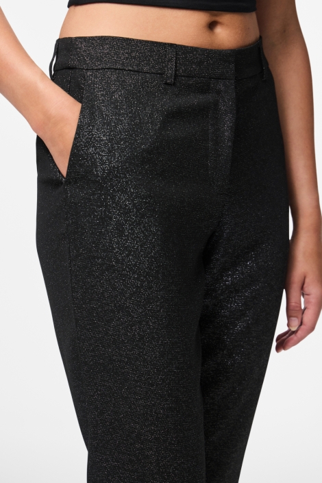 Pieces zwarte dames broek | Close up