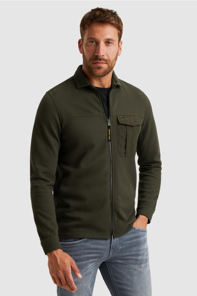PME legend groene heren vest | Model zijaanzicht