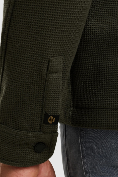 PME legend groene heren vest | Close up