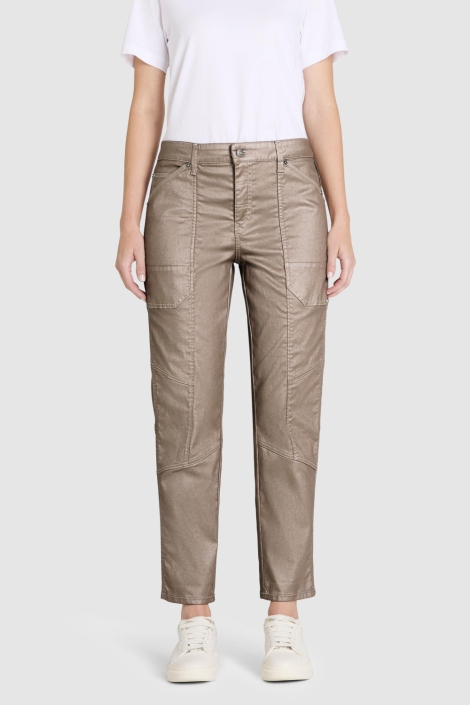 Mac taupe dames jeans | Model vooraanzicht