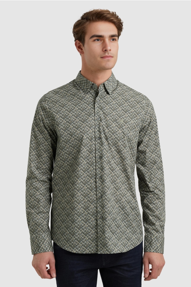 Vanguard groene heren overhemd | Model vooraanzicht