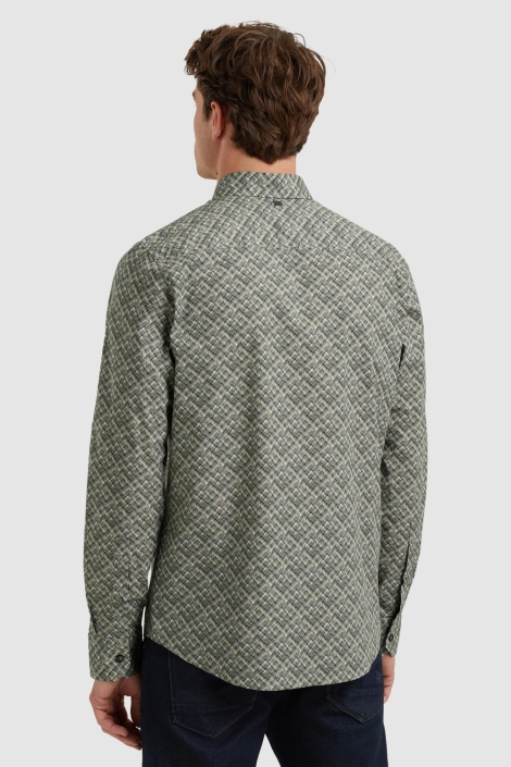 Vanguard groene heren overhemd | Model achteraanzicht