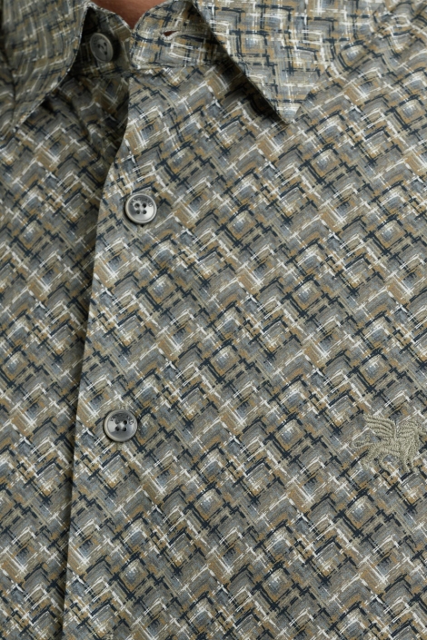 Vanguard groene heren overhemd | Close up