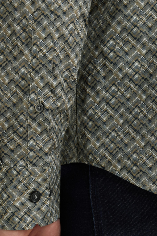 Vanguard groene heren overhemd | Close up