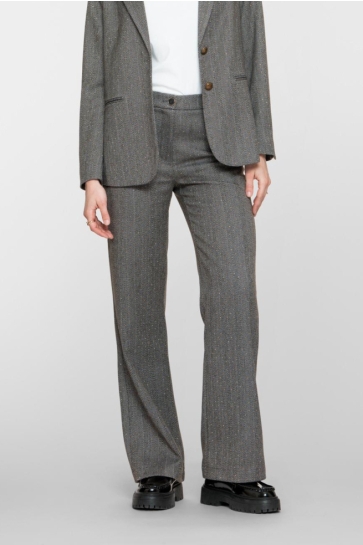 Geisha Broek HERRINGBONE PANTALON MET RHINESTONES 51532 10 000950 ANTHRACITE STONES