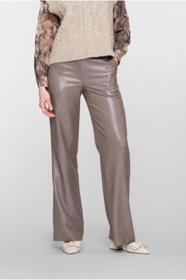 Geisha Broek COATED BROEK 51580 32 000745 TAUPE/SILVER