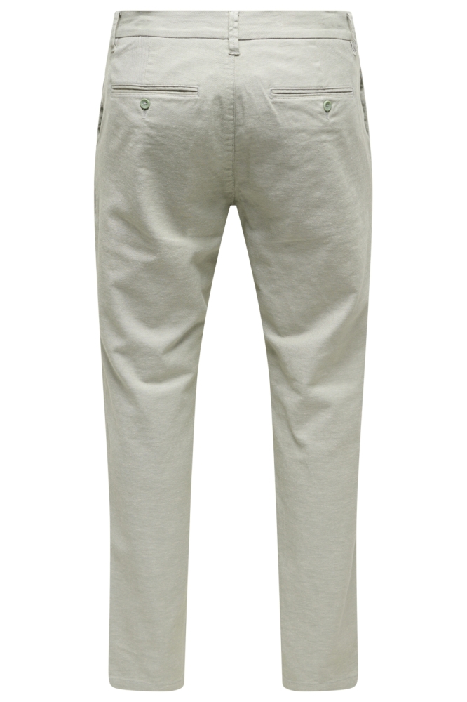 Only & Sons groene heren broek | Achteraanzicht