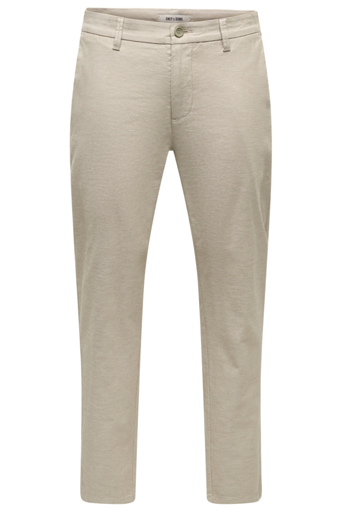 Only & Sons camel heren broek | Vooraanzicht