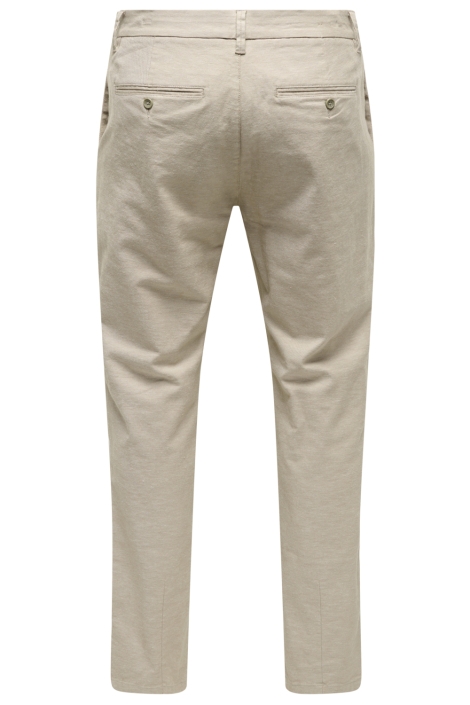 Only & Sons beige heren broek | Achteraanzicht