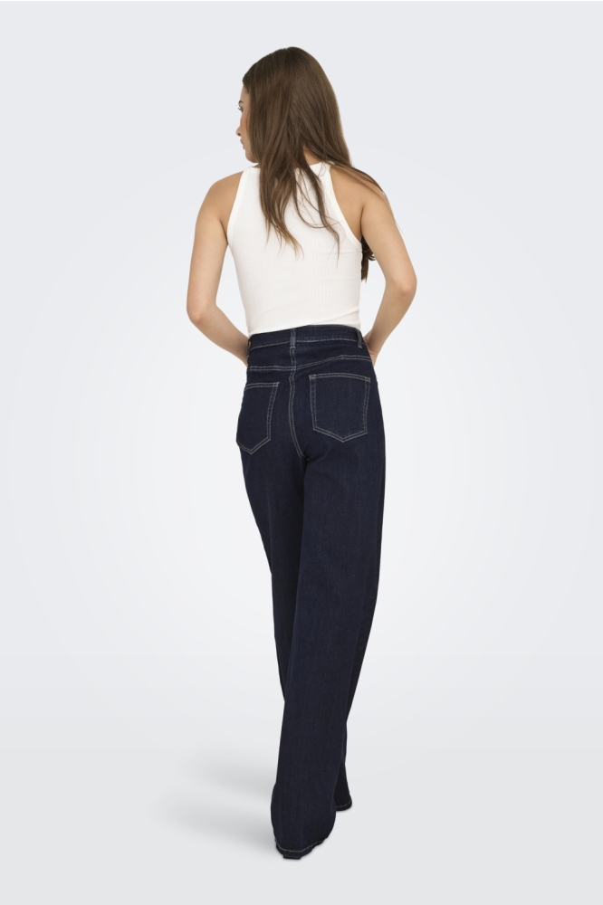 Only blauwe dames jeans | Model achteraanzicht