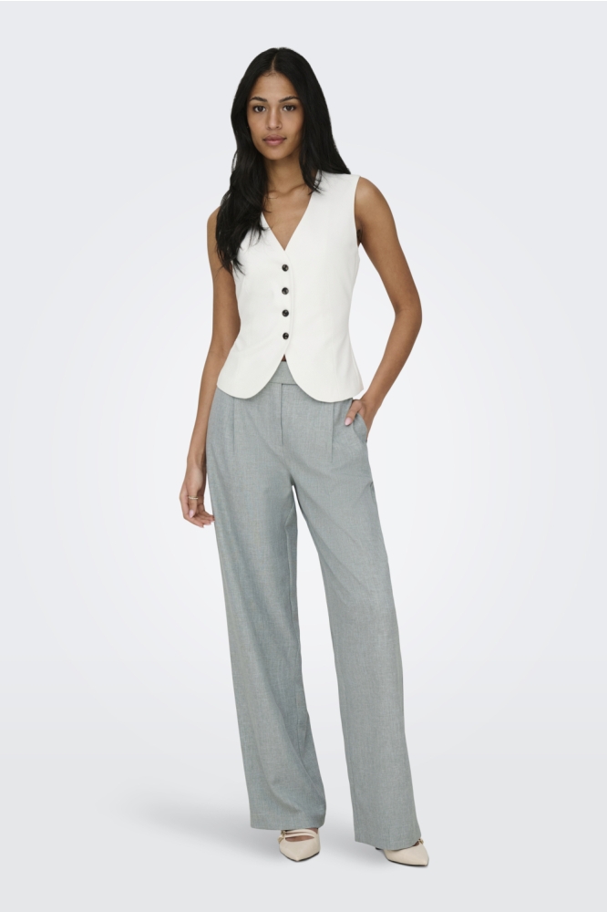 Only groene dames broek | Model vooraanzicht