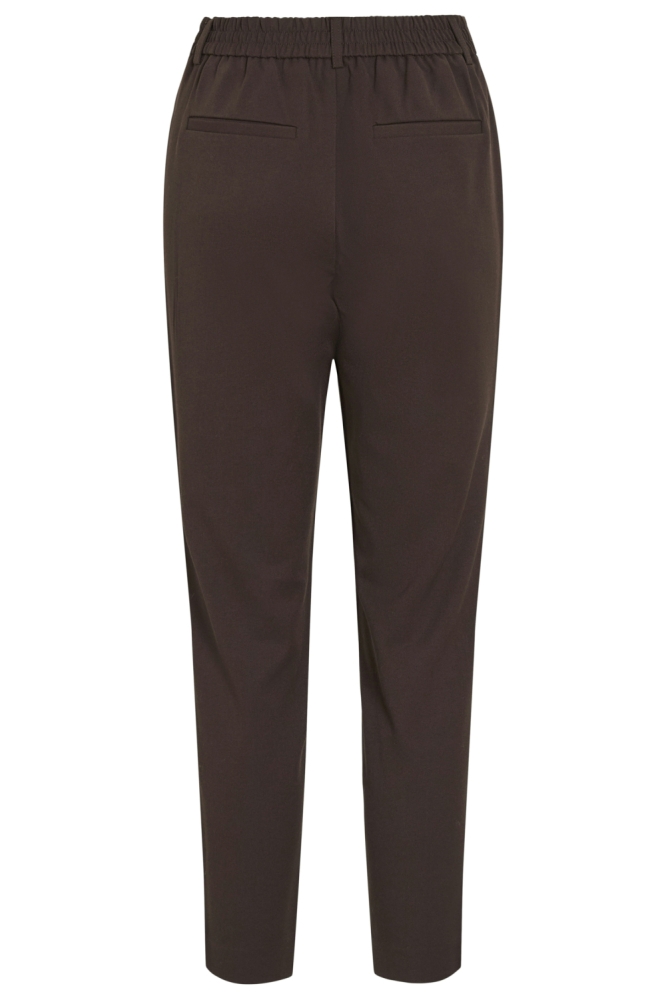 Vila bruine dames broek | Achteraanzicht