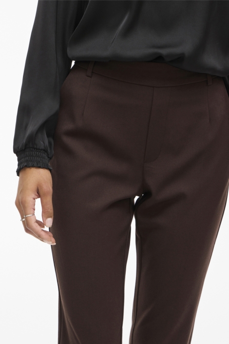 Vila bruine dames broek | Close up