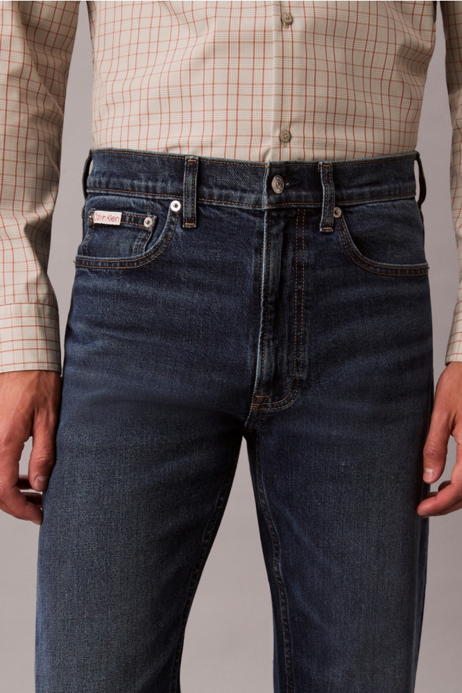 Calvin Klein blauwe heren jeans | Close up