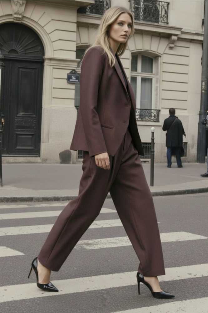 Hypedrop bruine dames broek | Sfeerbeeld, In situatie