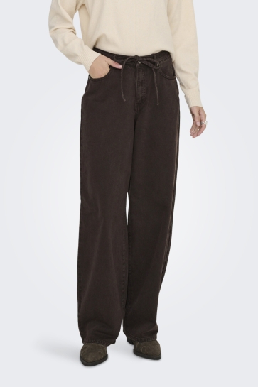 Only Jeans ONLGIANNA MW STRAIGHT DNM BROWN DNM 15370662 Dark Brown Denim