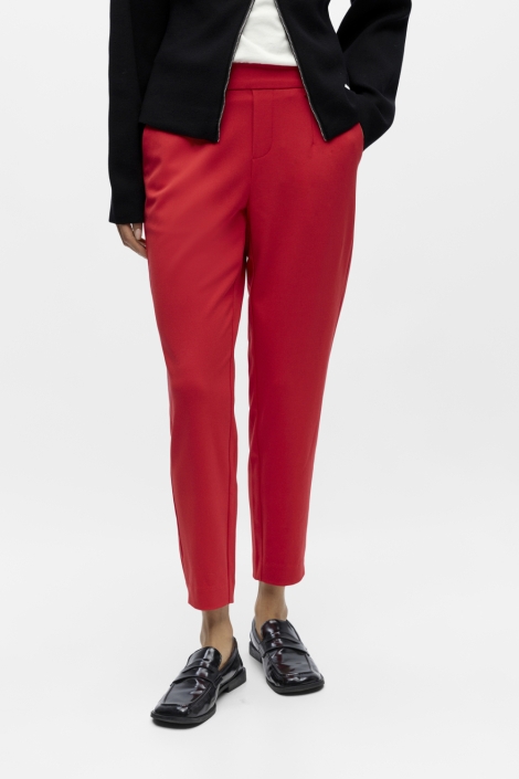Object rode dames broek | Model vooraanzicht
