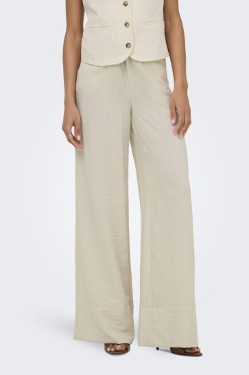 Jacqueline de Yong Broek JDYCARA MW PALAZZO PANT TLR 15372535 OATMEAL