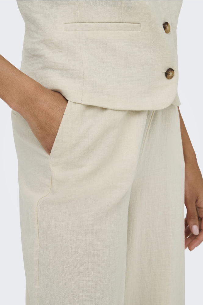 Jacqueline de Yong beige dames broek | Close up