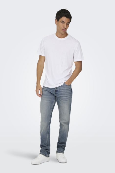Only & Sons blauwe heren jeans | Model vooraanzicht