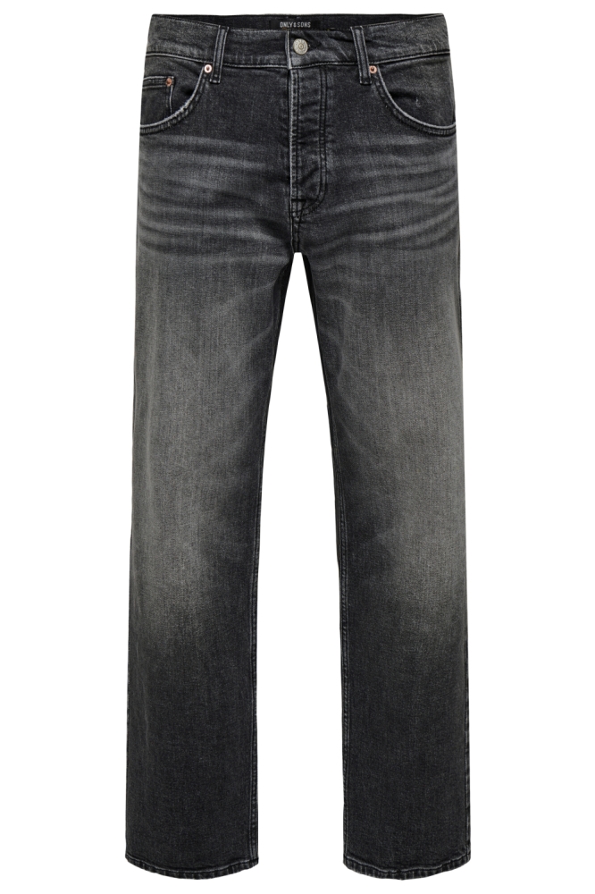 Only & Sons zwarte heren jeans | Vooraanzicht