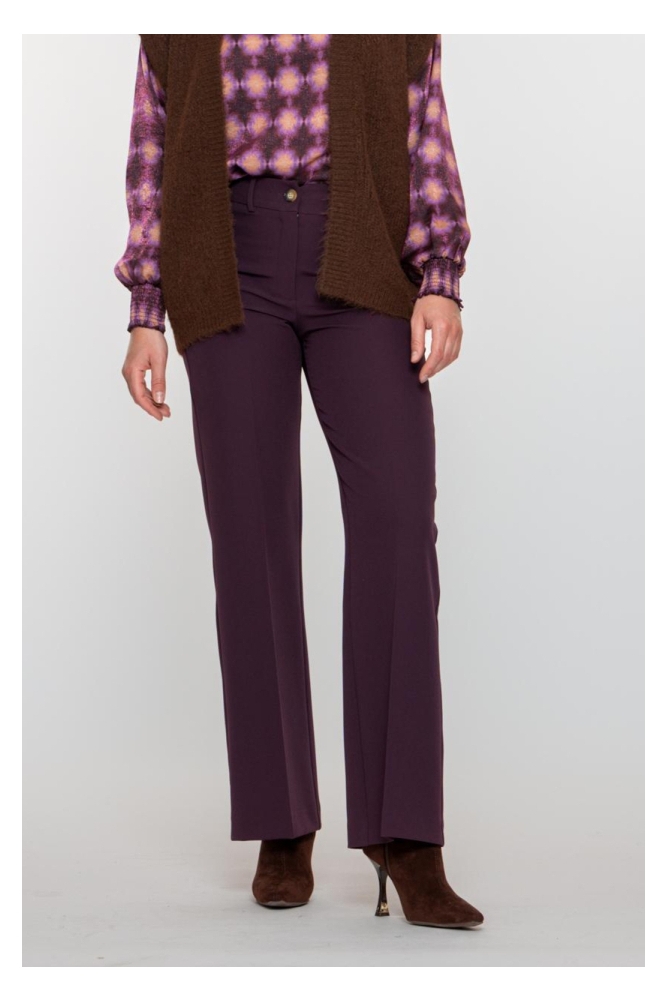 Geisha paarse dames broek | Model vooraanzicht