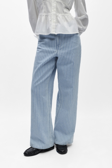 Object Jeans OBJSANNI MW WIDE JEANS 144 23048741 LIGHT BLUE DENIM/WHITE