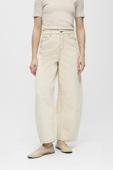 Object Jeans OBJMIO ANDREA MW CROPPED TWILL JEAN 23048674 BIRCH