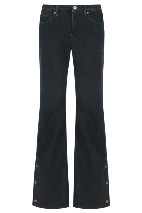 Fluresk grijze dames broek | Model vooraanzicht