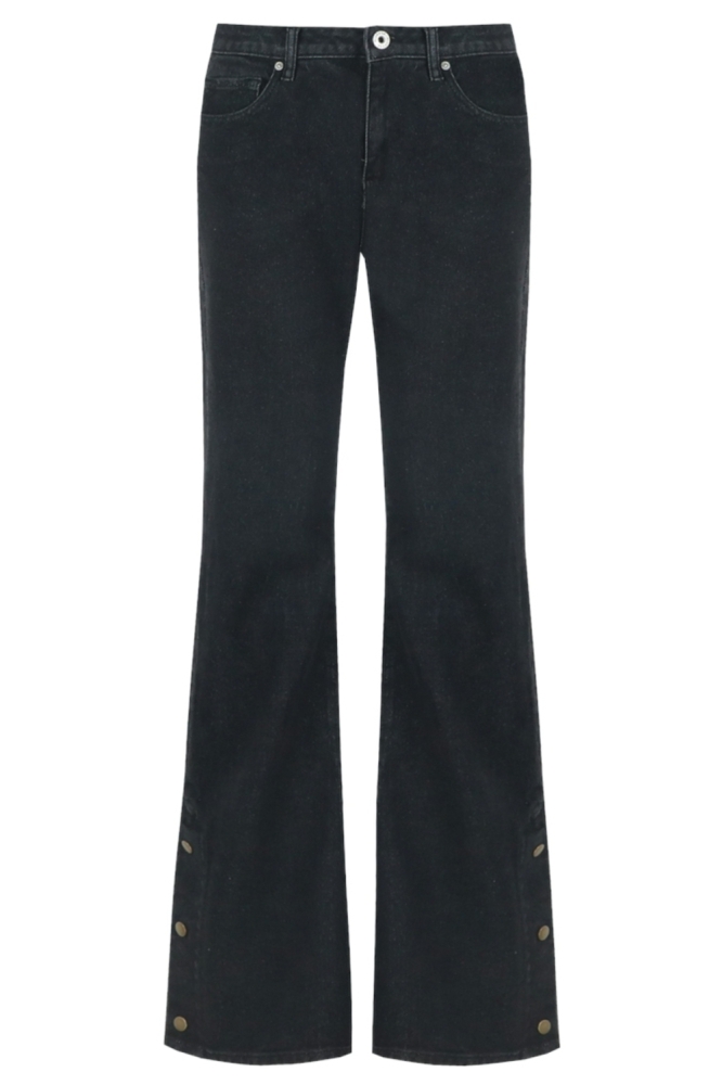 Fluresk grijze dames broek | Model vooraanzicht