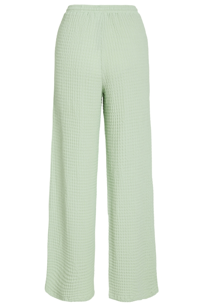Vila groene dames broek | Achteraanzicht