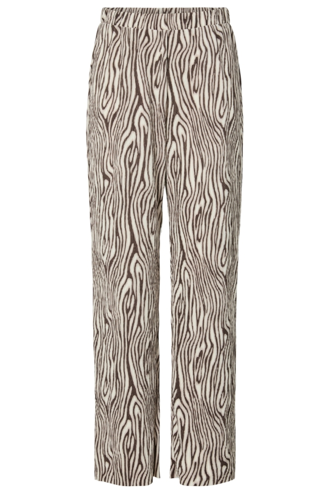 Pieces bruine dames broek | Vooraanzicht