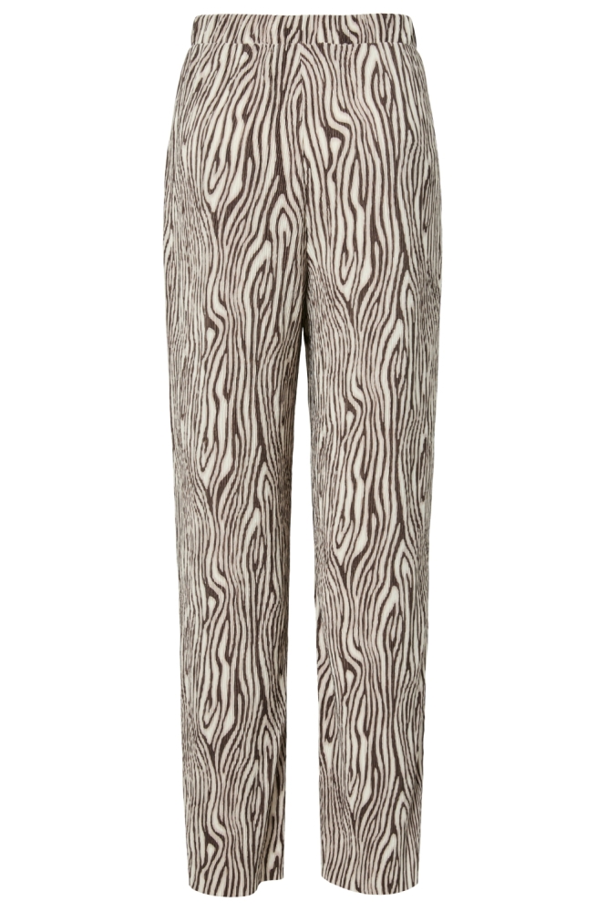 Pieces bruine dames broek | Achteraanzicht