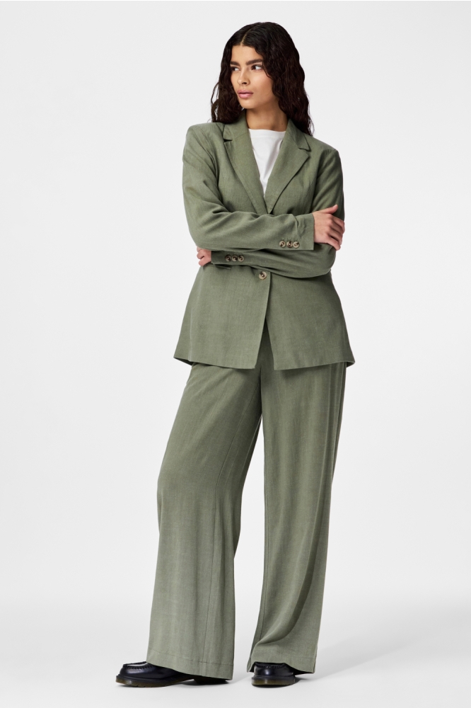 Pieces groene dames broek | 