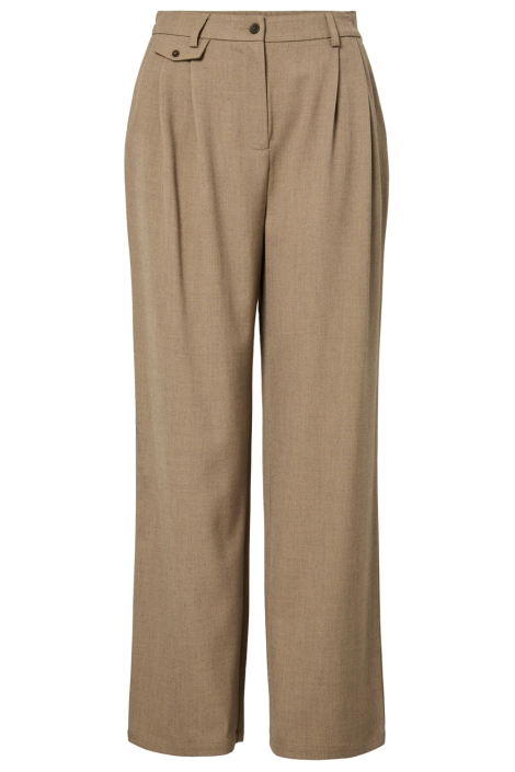 Pieces camel dames broek | Vooraanzicht