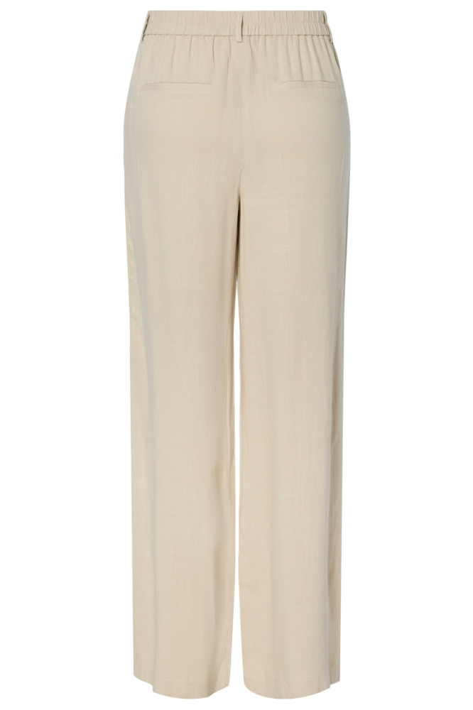 Pieces beige dames broek | Achteraanzicht