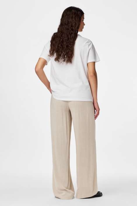 Pieces beige dames broek | Model