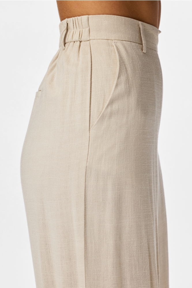 Pieces beige dames broek | Unique Selling Point