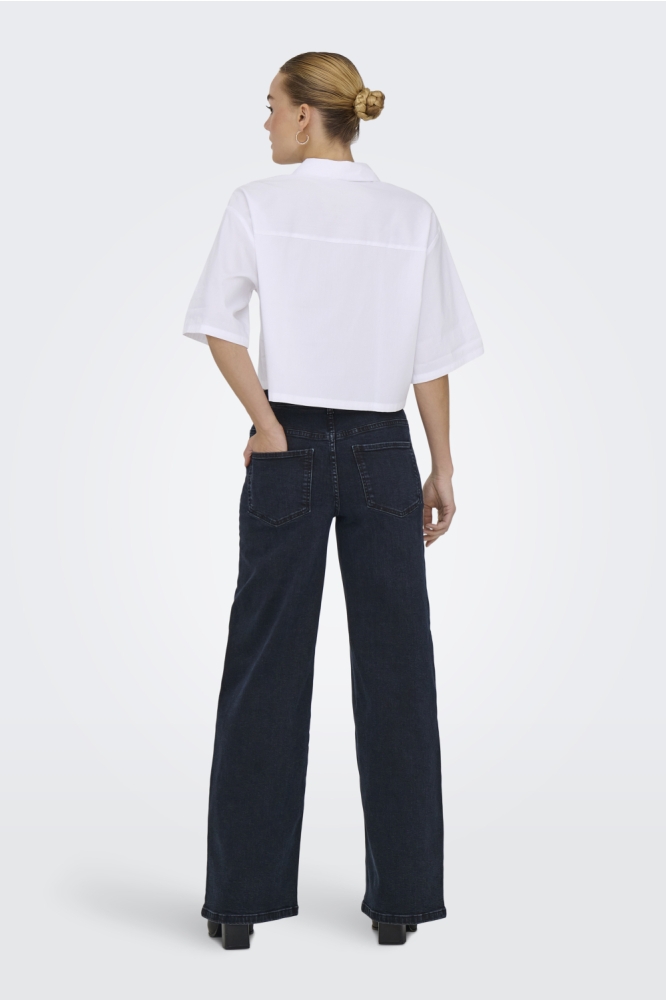 Jacqueline de Yong blauwe dames jeans | Model achteraanzicht