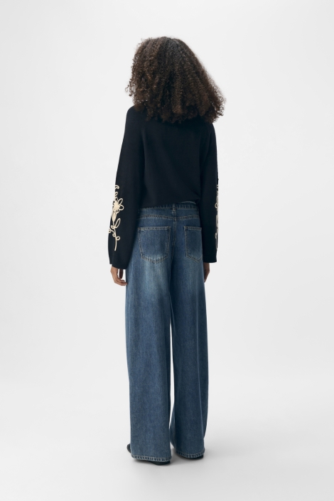 Object blauwe dames jeans | Model