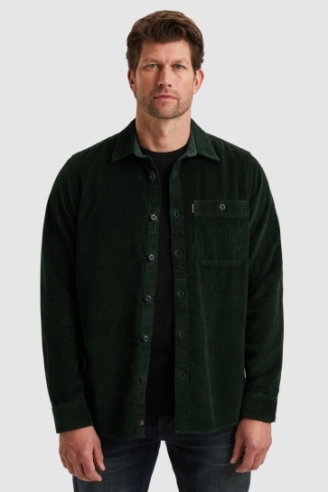PME legend long sleeve shirt dobby cord Groen