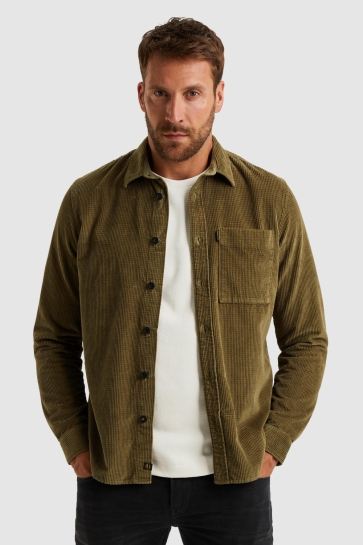 PME legend long sleeve shirt dobby cord Groen