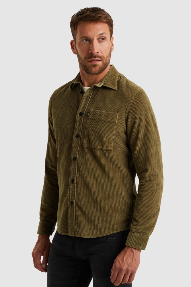 PME legend groene heren overhemd | Model zijaanzicht
