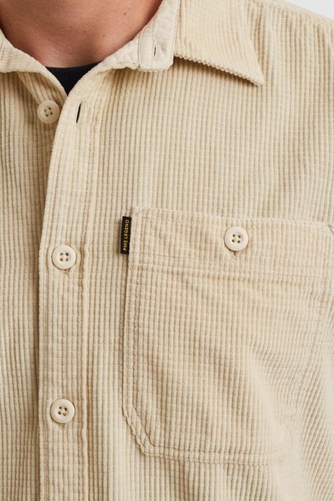 PME legend beige heren overhemd | Close up